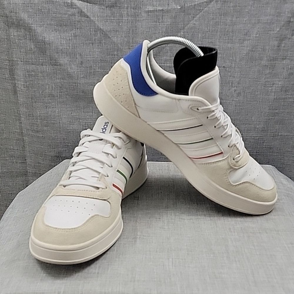 Adidas Breaknet Plus Cloud White / Multi-color Stripe sneakers FY9650 men's 11